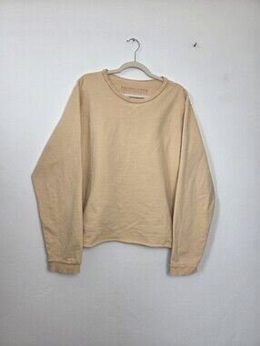 Polished Prints Butter Yellow Sweatshirt 100% Cotton Crewneck Clean Girl XL